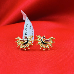 PEACOCK ENAMEL EARRING