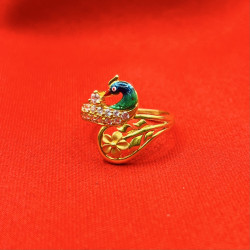 PEACOCK ENAMEL RING