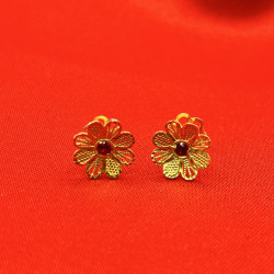 FLOWER STONE EARRING
