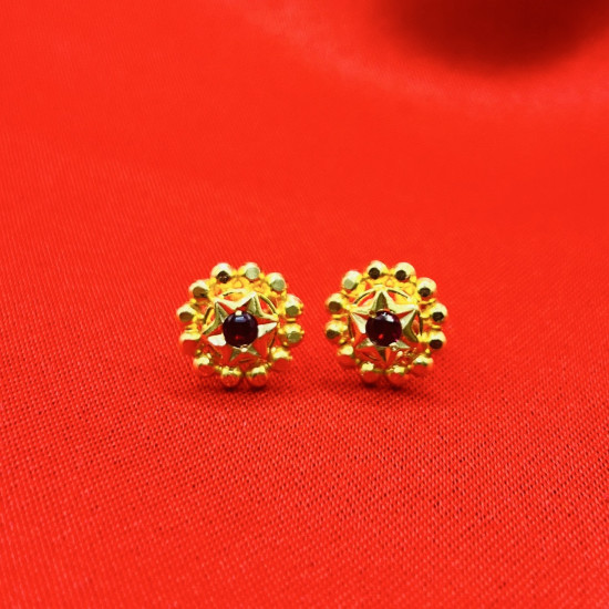 FLOWER STONE EARRING