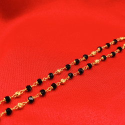 CRYSTAL BLACK BALL CHAIN