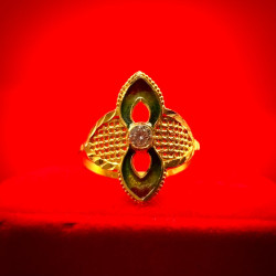 FLOWER FANCY GOLD RING 916