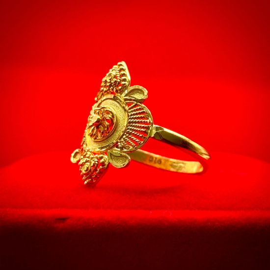 BOMBAY FANCY GOLD RING 916