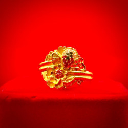 FANCY STONE GOLD RING 916