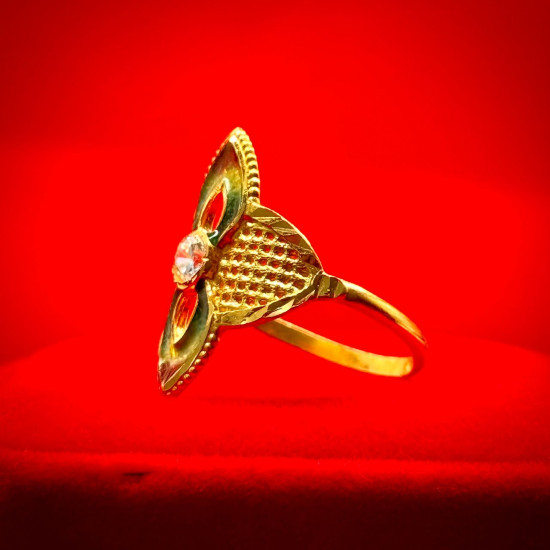 FLOWER FANCY GOLD RING 916