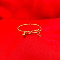 TWIST BABY BANGLE WITH BELL ADJUSTABLE