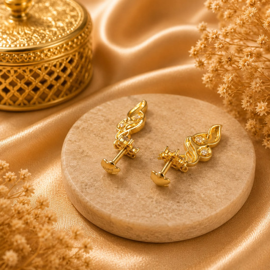 PEACOCK DESIGN EARRING   ( FREE WORKMANSHIP )