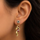 PEACOCK DESIGN EARRING   ( FREE WORKMANSHIP )