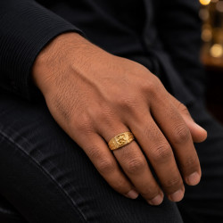 MAN SANSKRIT RING ( HOLLOW )