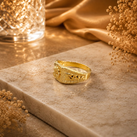 MAN SANSKRIT RING ( HOLLOW )
