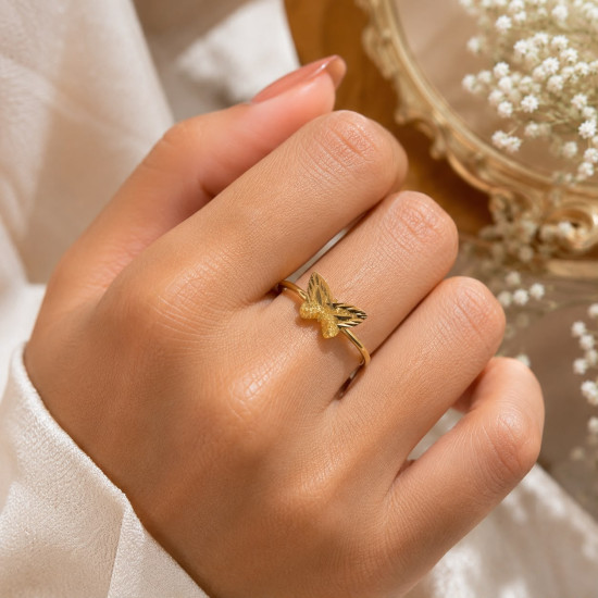 BUTTERFLY DESIGN RING ( HOLLOW )