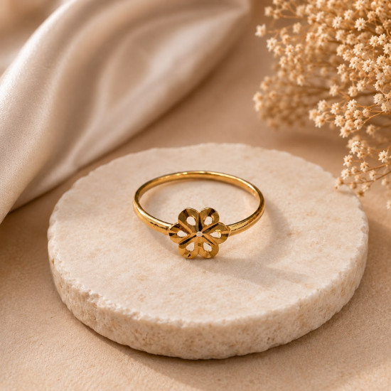 FLOWER DESIGN RING ( HOLLOW )