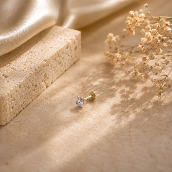 ONE STONE NOSE PIN ( 916 )