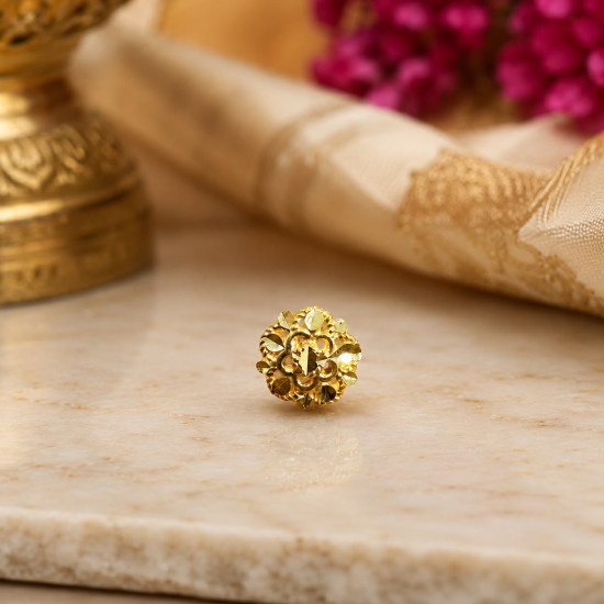 FLOWER GOLD NOSE PIN ( 9K )