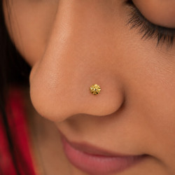 FLOWER GOLD NOSE PIN ( 9K )
