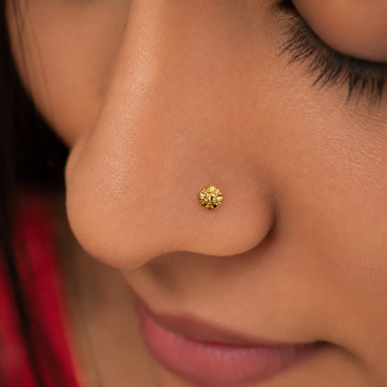 FLOWER GOLD NOSE PIN ( 9K )
