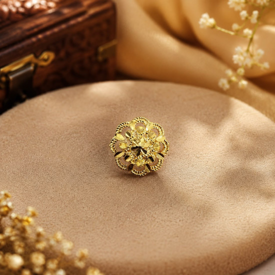 FLOWER GOLD NOSE PIN ( 9K )