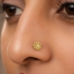FLOWER GOLD NOSE PIN ( 9K )