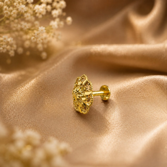 FLOWER GOLD NOSE PIN ( 9K )