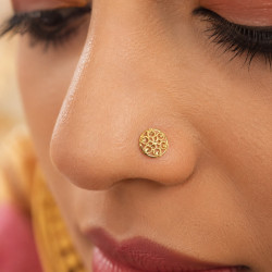FLOWER GOLD NOSE PIN ( 9K )