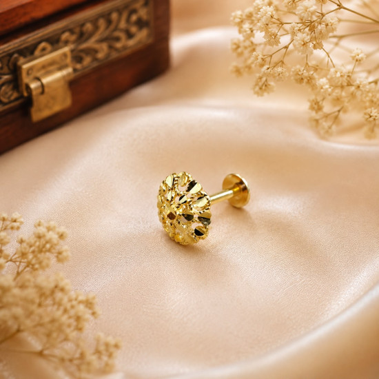 FLOWER GOLD NOSE PIN ( 9K )