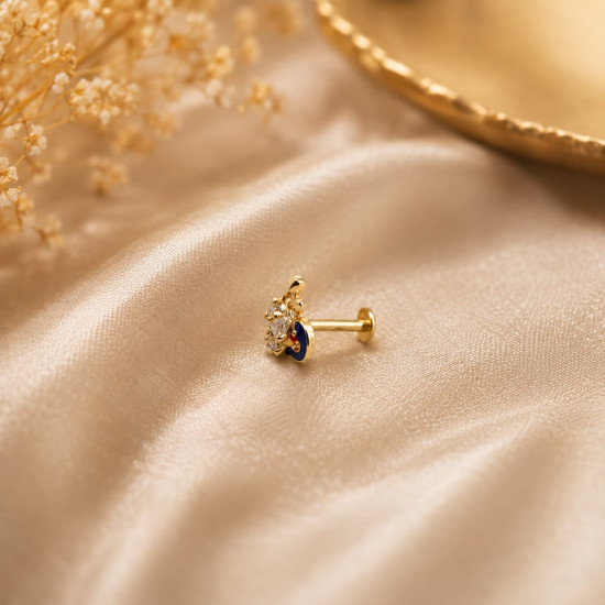 PEACOCK NOSE PIN ( 9K )