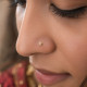 LOVE STONE NOSE PIN ( 9K )