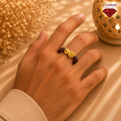 PIXIU DRAGON RING ( CAT EYE RED )