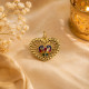 LOVE PEACOCK LOCKET ( HOLLOW )