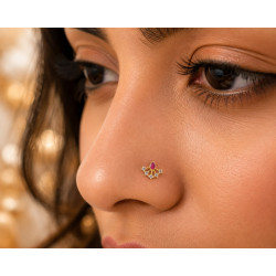 SEVEN STONE NOSE PIN ( 9K )