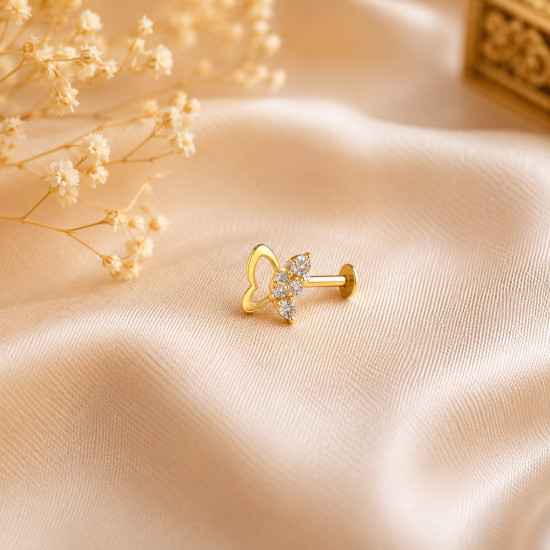 BUTTERFLY DESIGN NOSE PIN ( 9k )
