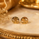 MEN ROUND DOLLAR EARRING