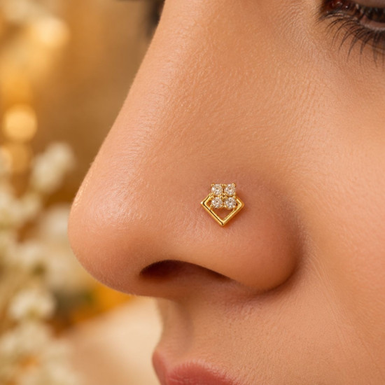 FANCY STONE NOSE PIN ( 9K )