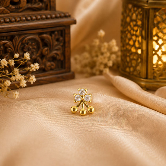 FANCY STONE NOSE PIN ( 9K )
