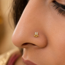 FANCY STONE NOSE PIN ( 9K )