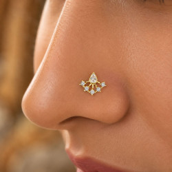 SEVEN STONE NOSE PIN ( 9K )