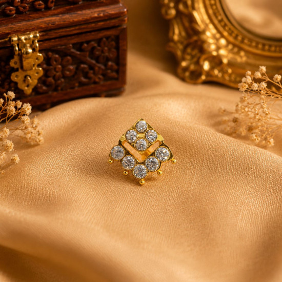 FANCY STONE NOSE PIN ( 9K )