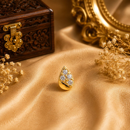 FANCY STONE NOSE PIN ( 9K )