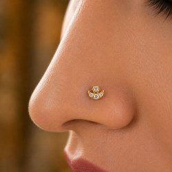 FANCY STONE NOSE PIN ( 9K )