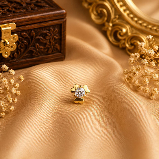 FANCY STONE NOSE PIN ( 9K )