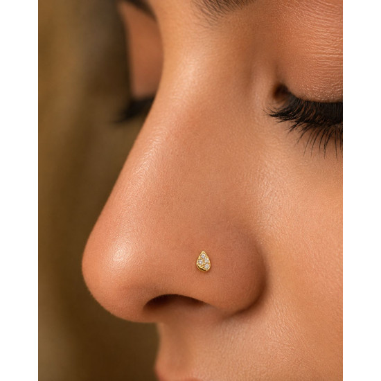 FANCY STONE NOSE PIN ( 9K )