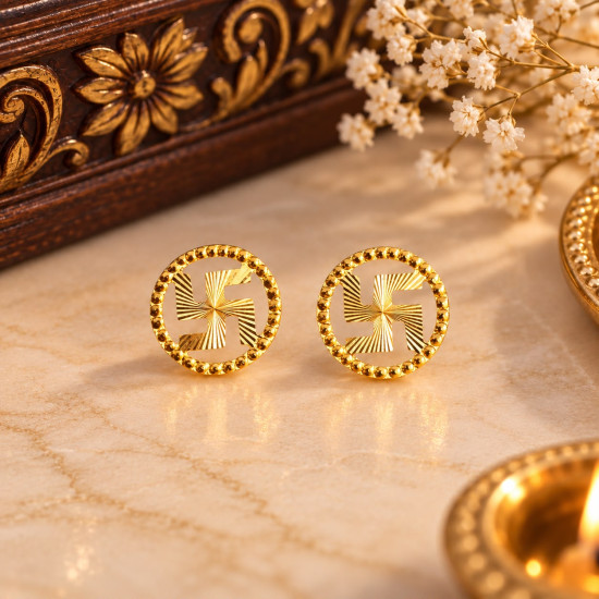 ROUND NAZI EARRING