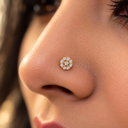 FANCY STONE NOSE PIN ( 9K )
