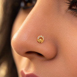 FANCY STONE NOSE PIN ( 9K )