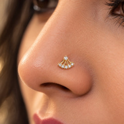 FANCY STONE NOSE PIN ( 9K )