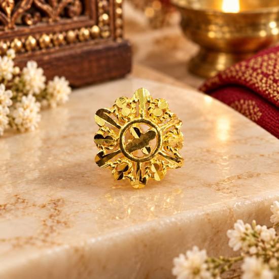 FLOWER DESIGN NOSE PIN ( 9K )