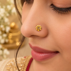 FLOWER DESIGN NOSE PIN ( 9K )