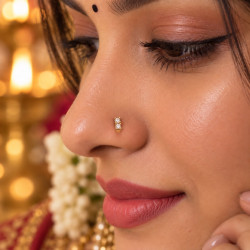 2 STONE FANCY NOSE PIN ( 9K )
