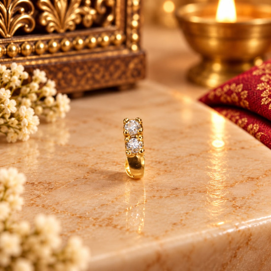 2 STONE FANCY NOSE PIN ( 9K )