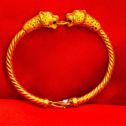 Twin Cheetah Bangle
